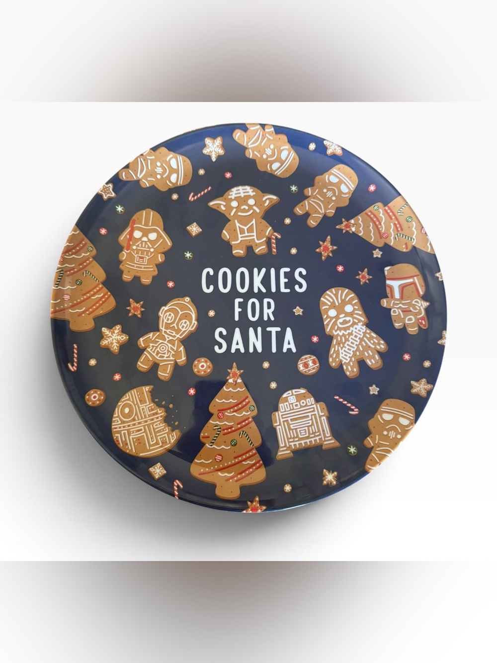 Disney Star Wars Cookies for Santa Gingerbread Plate 11” New